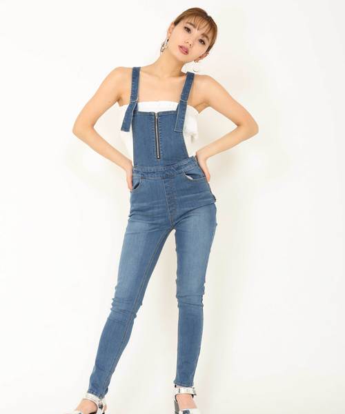 Envym アンビー の フロントジップサロペット デニムパンツ Wear