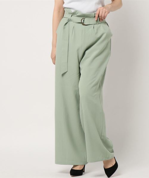 earth music&ecology（アースミュージックアンドエコロジー）の「・ベルト付きワイドパンツ（その他パンツ・レディース・ブラック/ミント/ラベンダー・FREE）」の4枚目の写真