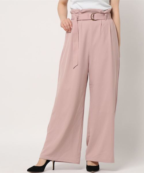 earth music&ecology（アースミュージックアンドエコロジー）の「・ベルト付きワイドパンツ（その他パンツ・レディース・ブラック/ミント/ラベンダー・FREE）」の7枚目の写真