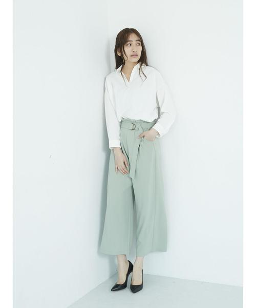earth music&ecology（アースミュージックアンドエコロジー）の「・ベルト付きワイドパンツ（その他パンツ・レディース・ブラック/ミント/ラベンダー・FREE）」の11枚目の写真