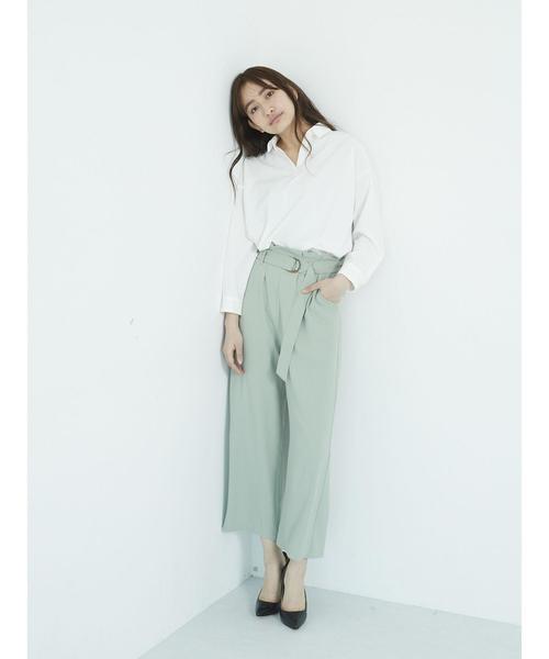 earth music&ecology（アースミュージックアンドエコロジー）の「・ベルト付きワイドパンツ（その他パンツ・レディース・ブラック/ミント/ラベンダー・FREE）」の12枚目の写真