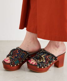 ORiental TRaffic | 春夏★ウッドヒールサンダル★8218(サンダル)