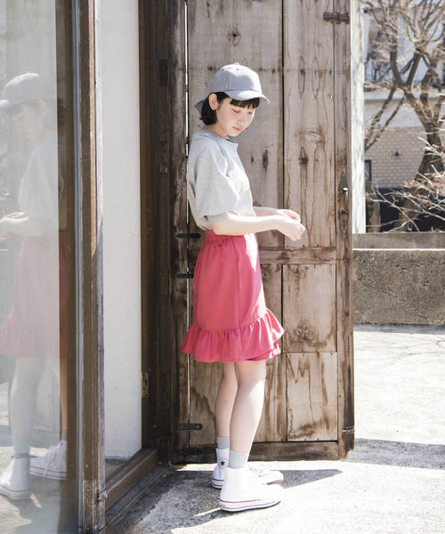 OLIVE des OLIVE(オリーブデオリーブ)の「ロゴオフショルプルオーバー(Tシャツ/カットソー・レディース・グレー/オフホワイト/サックスブルー・FREE)」の18枚目の写真