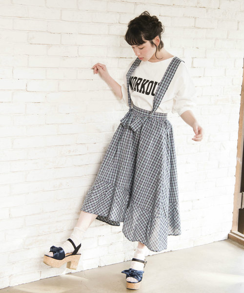 OLIVE des OLIVE(オリーブデオリーブ)の「ロゴオフショルプルオーバー(Tシャツ/カットソー・レディース・グレー/オフホワイト/サックスブルー・FREE)」の13枚目の写真