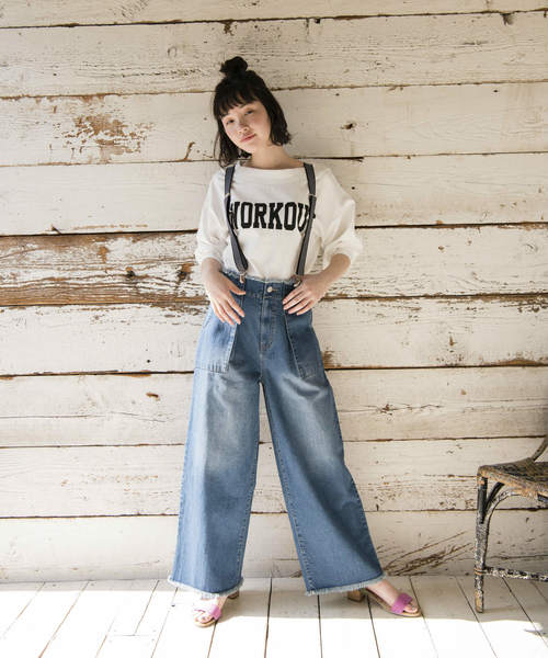 OLIVE des OLIVE(オリーブデオリーブ)の「ロゴオフショルプルオーバー(Tシャツ/カットソー・レディース・グレー/オフホワイト/サックスブルー・FREE)」の20枚目の写真