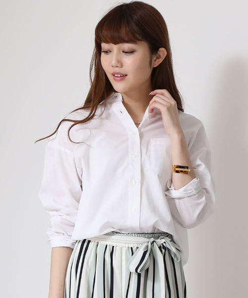N.(N. Natural Beauty Basic)(エヌエヌナチュラルビューティーベーシック)の「◆麻ビッグシャツ(シャツ/ブラウス・レディース・ホワイト/ピンク/ホワイト系その他/イエロー・MEDIUM)」の3枚目の写真