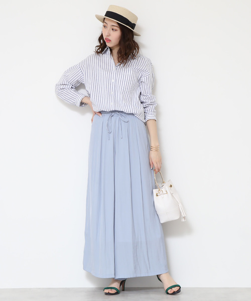 N.(N. Natural Beauty Basic)(エヌエヌナチュラルビューティーベーシック)の「◆麻ビッグシャツ(シャツ/ブラウス・レディース・ホワイト/ピンク/ホワイト系その他/イエロー・MEDIUM)」の14枚目の写真