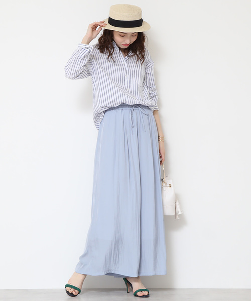 N.(N. Natural Beauty Basic)(エヌエヌナチュラルビューティーベーシック)の「◆麻ビッグシャツ(シャツ/ブラウス・レディース・ホワイト/ピンク/ホワイト系その他/イエロー・MEDIUM)」の15枚目の写真