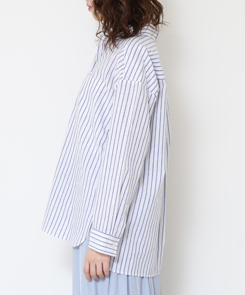 N.(N. Natural Beauty Basic)(エヌエヌナチュラルビューティーベーシック)の「◆麻ビッグシャツ(シャツ/ブラウス・レディース・ホワイト/ピンク/ホワイト系その他/イエロー・MEDIUM)」の17枚目の写真