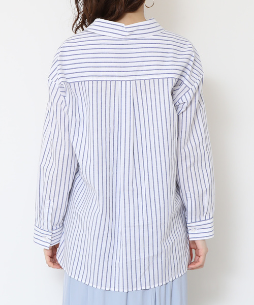 N.(N. Natural Beauty Basic)(エヌエヌナチュラルビューティーベーシック)の「◆麻ビッグシャツ(シャツ/ブラウス・レディース・ホワイト/ピンク/ホワイト系その他/イエロー・MEDIUM)」の18枚目の写真
