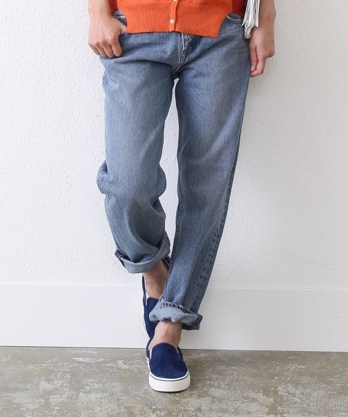 coen(コーエン)の「ボーイフレンドデニムパンツ13SS(デニムパンツ・レディース・Navy/White・SMALL/MEDIUM/LARGE)」の1枚目の写真