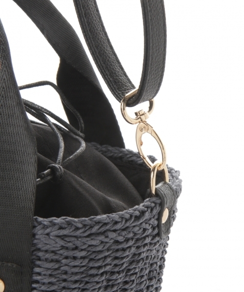 LEPSIM(レプシィム)の「ペーパーミニショルダー 797843(ショルダーバッグ・レディース・ネイビー/ナチュラル/キャメル・ONE SIZE)」の7枚目の写真