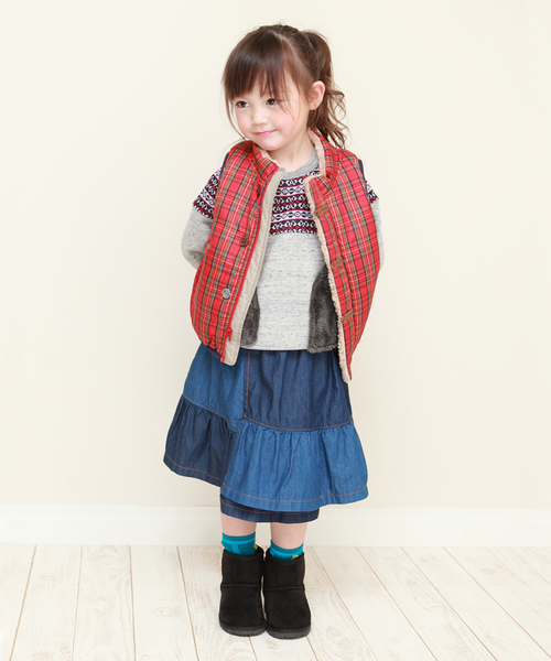 RAGMART(ラグマート)の「ティアードスカート(スカート・キッズ・ネイビー/レッド/グレー・110cm/100cm/120cm/130cm)」の7枚目の写真