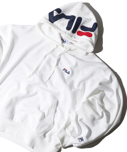 FILA（フィラ）の「∴WEGO/FILA別注フードロゴビッグシルエットパーカー（パーカー・レディース・イエロー/ホワイト/ネイビー/レッド/グリーン・FREE）」の2枚目の写真
