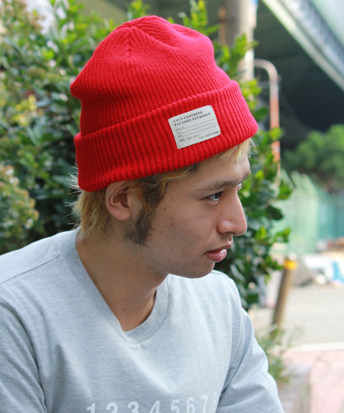 WEGO(ウィゴー)の「WEGO/カラーリブワッチキャップ(ニットキャップ/ビーニー・メンズ・ブラック/グレー/カーキ/ネイビー/ロイヤルブルー/レッド/ライトグレー/マスタード/ワイン/イエロー・FREE)」の21枚目の写真