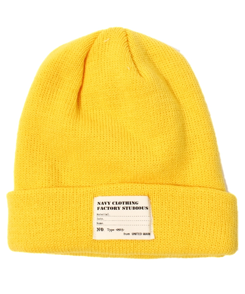 WEGO(ウィゴー)の「WEGO/カラーリブワッチキャップ(ニットキャップ/ビーニー・メンズ・ブラック/グレー/カーキ/ネイビー/ロイヤルブルー/レッド/ライトグレー/マスタード/ワイン/イエロー・FREE)」の1枚目の写真