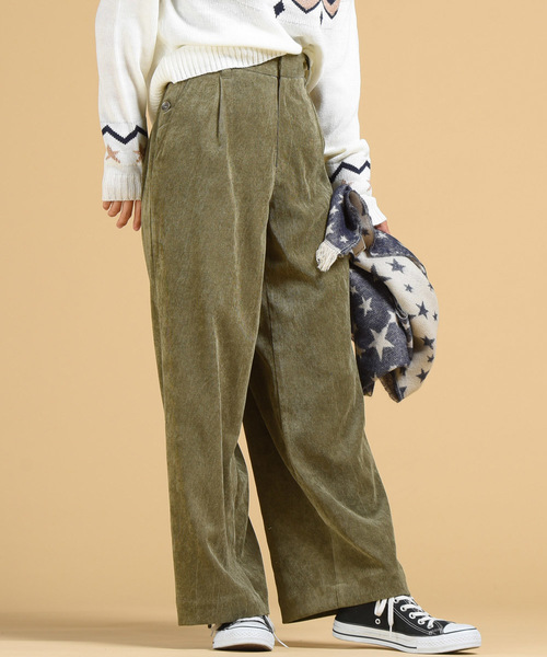 LIPSTAR（リップスター）の「コーデュロイワイドパンツ（その他パンツ・レディース・ブルー/カーキ/ブラウン・M/S）」の2枚目の写真