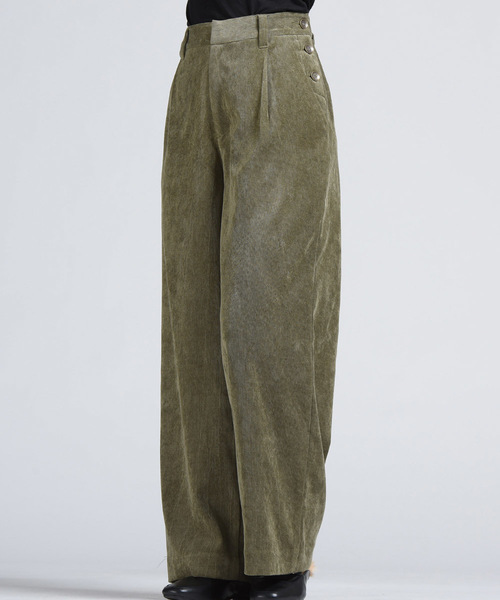 LIPSTAR（リップスター）の「コーデュロイワイドパンツ（その他パンツ・レディース・ブルー/カーキ/ブラウン・M/S）」の4枚目の写真