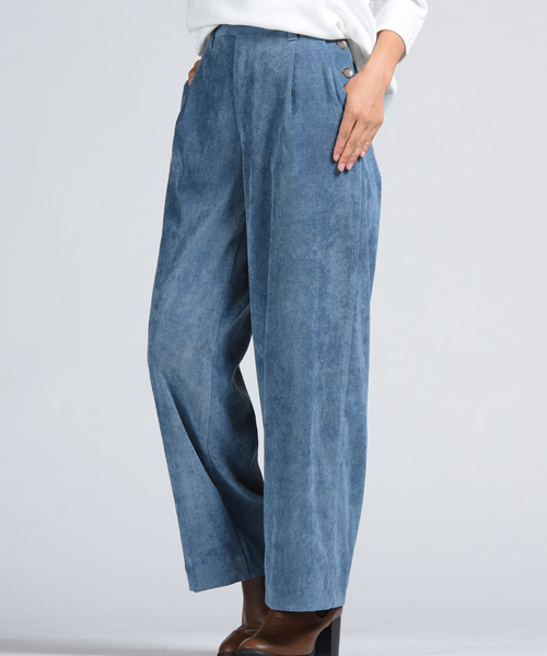 LIPSTAR（リップスター）の「コーデュロイワイドパンツ（その他パンツ・レディース・ブルー/カーキ/ブラウン・M/S）」の8枚目の写真