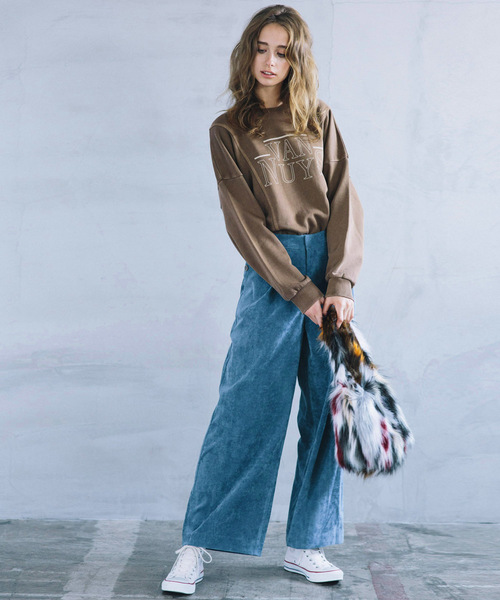 LIPSTAR（リップスター）の「コーデュロイワイドパンツ（その他パンツ・レディース・ブルー/カーキ/ブラウン・M/S）」の10枚目の写真