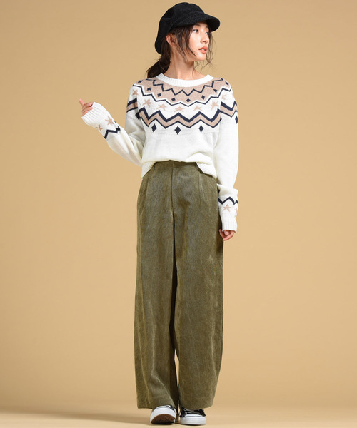 LIPSTAR（リップスター）の「コーデュロイワイドパンツ（その他パンツ・レディース・ブルー/カーキ/ブラウン・M/S）」の13枚目の写真