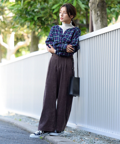 LIPSTAR（リップスター）の「コーデュロイワイドパンツ（その他パンツ・レディース・ブルー/カーキ/ブラウン・M/S）」の19枚目の写真