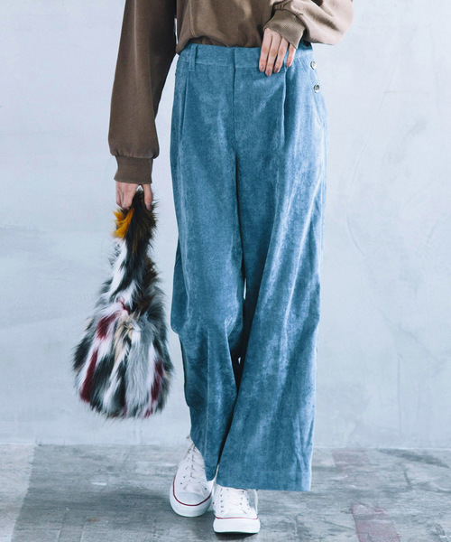 LIPSTAR（リップスター）の「コーデュロイワイドパンツ（その他パンツ・レディース・ブルー/カーキ/ブラウン・M/S）」の14枚目の写真