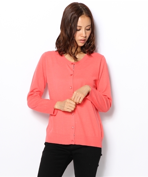 green label relaxing（グリーンレーベルリラクシング）の「SelfWash UV LBTY カーディガン（カーディガン/ボレロ・レディース・ダークグレー/ピンク/ケリー/コバルトブルー/ワインレッド/ロイヤルブルー/イエロー・38/40）」の6枚目の写真