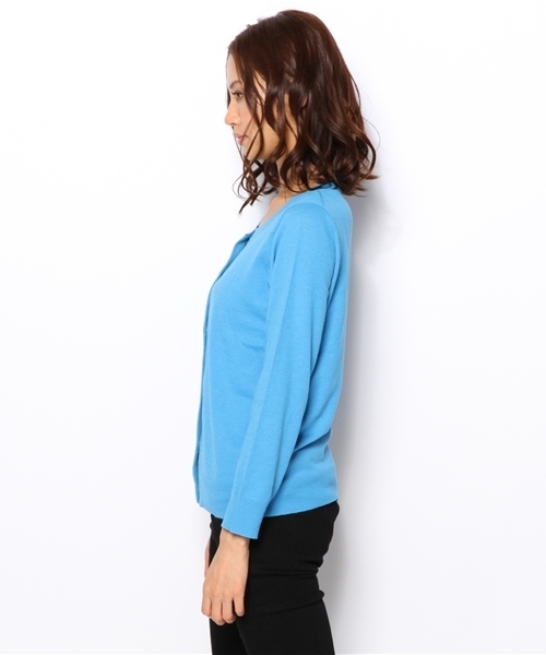 green label relaxing（グリーンレーベルリラクシング）の「SelfWash UV LBTY カーディガン（カーディガン/ボレロ・レディース・ダークグレー/ピンク/ケリー/コバルトブルー/ワインレッド/ロイヤルブルー/イエロー・38/40）」の9枚目の写真