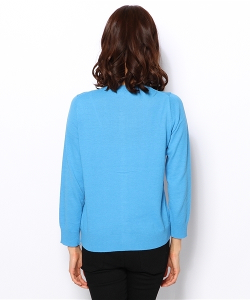 green label relaxing（グリーンレーベルリラクシング）の「SelfWash UV LBTY カーディガン（カーディガン/ボレロ・レディース・ダークグレー/ピンク/ケリー/コバルトブルー/ワインレッド/ロイヤルブルー/イエロー・38/40）」の10枚目の写真