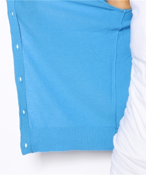 green label relaxing（グリーンレーベルリラクシング）の「SelfWash UV LBTY カーディガン（カーディガン/ボレロ・レディース・ダークグレー/ピンク/ケリー/コバルトブルー/ワインレッド/ロイヤルブルー/イエロー・38/40）」の14枚目の写真