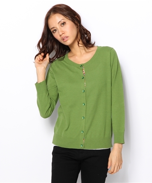 green label relaxing（グリーンレーベルリラクシング）の「SelfWash UV LBTY カーディガン（カーディガン/ボレロ・レディース・ダークグレー/ピンク/ケリー/コバルトブルー/ワインレッド/ロイヤルブルー/イエロー・38/40）」の20枚目の写真