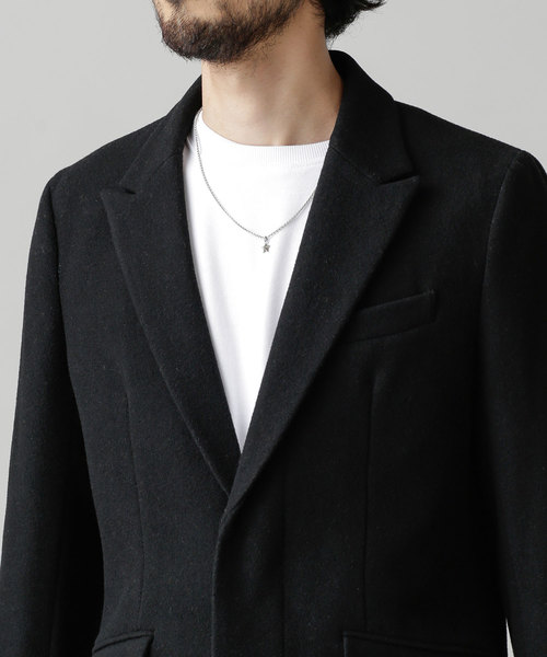 NANO universe(ナノユニバース)の「【WEB限定】メルトンチェスターコート(チェスターコート・メンズ・ブラック/チャコール/ネイビー/キャメル・SMALL/MEDIUM/LARGE/X-LARGE)」の13枚目の写真