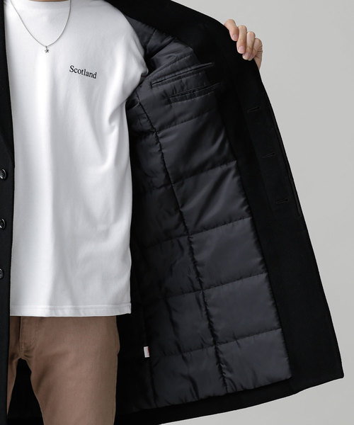 NANO universe(ナノユニバース)の「【WEB限定】メルトンチェスターコート(チェスターコート・メンズ・ブラック/チャコール/ネイビー/キャメル・SMALL/MEDIUM/LARGE/X-LARGE)」の12枚目の写真