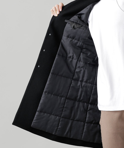 NANO universe(ナノユニバース)の「【WEB限定】メルトンチェスターコート(チェスターコート・メンズ・ブラック/チャコール/ネイビー/キャメル・SMALL/MEDIUM/LARGE/X-LARGE)」の8枚目の写真