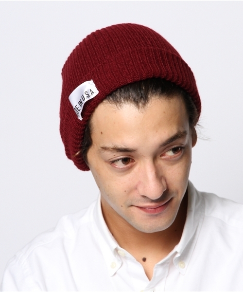 green label relaxing（グリーンレーベルリラクシング）の「GLR MADE IN USA ビーニー ◆（ニットキャップ/ビーニー・メンズ・ブラック/ダークグレー/ダークブラウン/レッド/ワインレッド/ダークグリーン/ロイヤルブルー/ネイビー・フリー）」の13枚目の写真