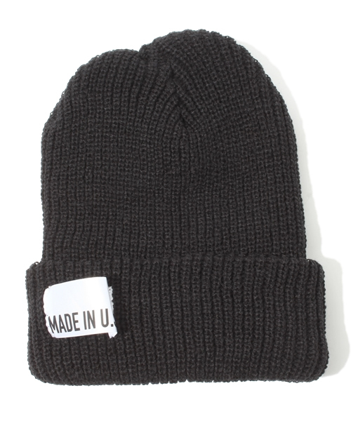 green label relaxing（グリーンレーベルリラクシング）の「GLR MADE IN USA ビーニー ◆（ニットキャップ/ビーニー・メンズ・ブラック/ダークグレー/ダークブラウン/レッド/ワインレッド/ダークグリーン/ロイヤルブルー/ネイビー・フリー）」の15枚目の写真