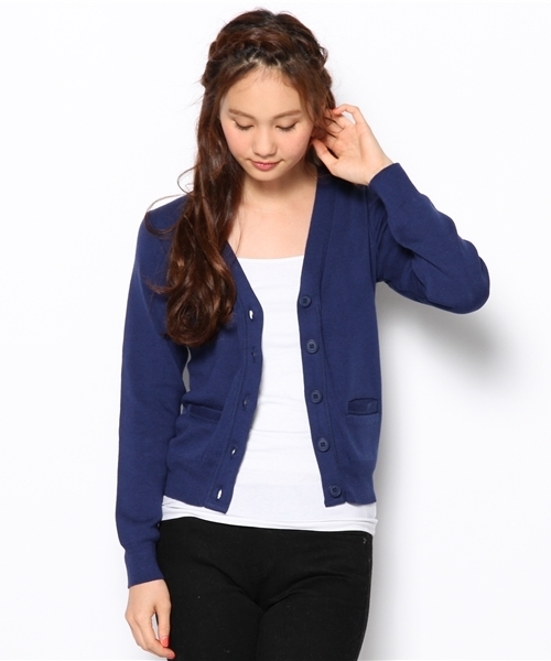 Another Edition（アナザーエディション）の「AE C V/N CGN（カーディガン/ボレロ・レディース・グレー/ワインレッド/ケリー/コバルトブルー・フリー）」の8枚目の写真