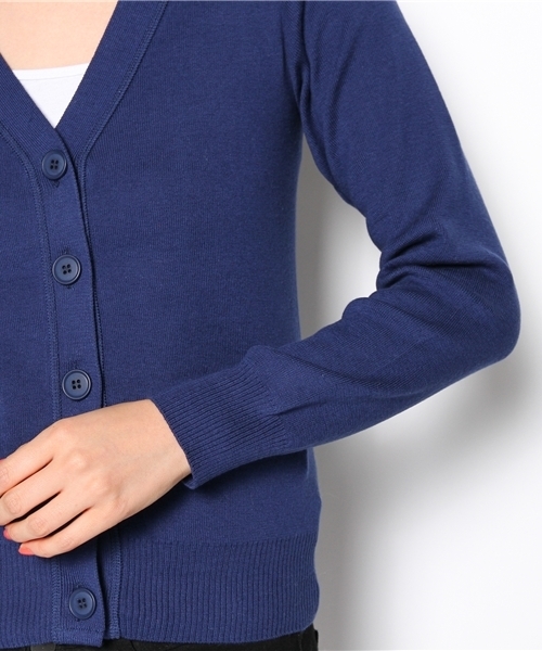 Another Edition（アナザーエディション）の「AE C V/N CGN（カーディガン/ボレロ・レディース・グレー/ワインレッド/ケリー/コバルトブルー・フリー）」の10枚目の写真