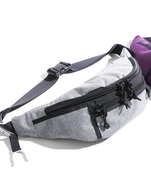 WEGO(ウィゴー)の「WEGO/ベーシックウエストバッグ(ボディバッグ/ウエストポーチ・メンズ・ブラック/グレー/パープル・FREE)」の3枚目の写真