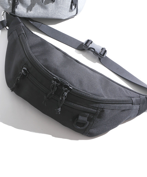 WEGO(ウィゴー)の「WEGO/ベーシックウエストバッグ(ボディバッグ/ウエストポーチ・メンズ・ブラック/グレー/パープル・FREE)」の2枚目の写真