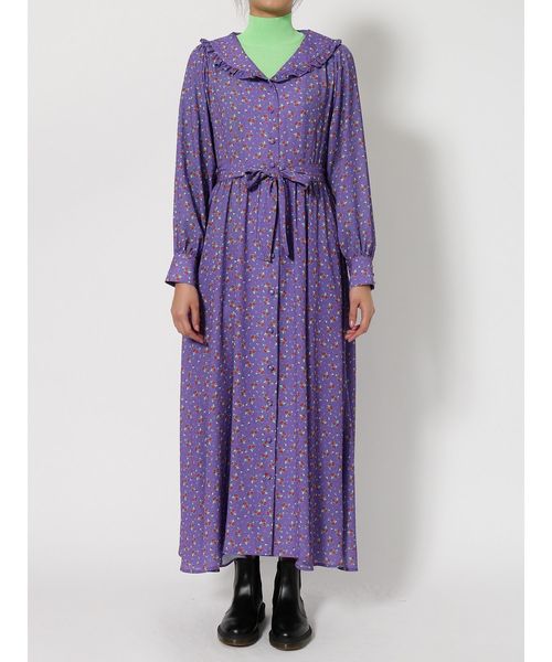 jouetie（ジュエティ）の「BIGカラーマキシワンピース（ワンピース・レディース・ブラック/パープル/ブルー/グリーン・MEDIUM）」の16枚目の写真