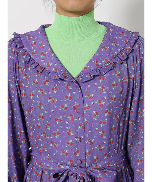 jouetie（ジュエティ）の「BIGカラーマキシワンピース（ワンピース・レディース・ブラック/パープル/ブルー/グリーン・MEDIUM）」の19枚目の写真