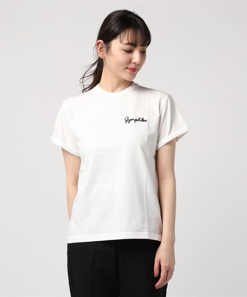 GYMPHLEX（ジムフレックス）の「GYMPHLEX / ジムフレックス　刺繍TEE (ウィメンズ　＃J-1155CH（Tシャツ/カットソー・レディース・ホワイト/ホワイト系その他2/ブラック/ネイビー/ベージュ/ホワイト系その他3・14）」の9枚目の写真