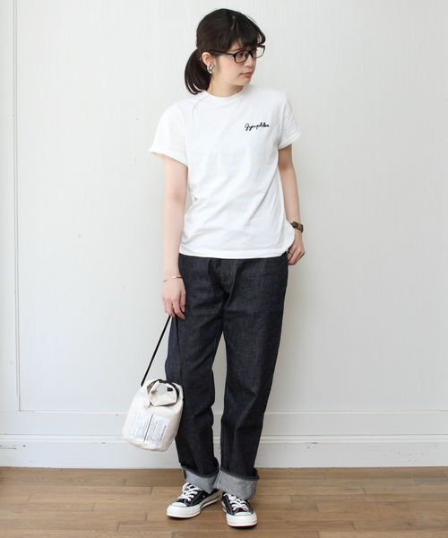 GYMPHLEX（ジムフレックス）の「GYMPHLEX / ジムフレックス　刺繍TEE (ウィメンズ　＃J-1155CH（Tシャツ/カットソー・レディース・ホワイト/ホワイト系その他2/ブラック/ネイビー/ベージュ/ホワイト系その他3・14）」の13枚目の写真