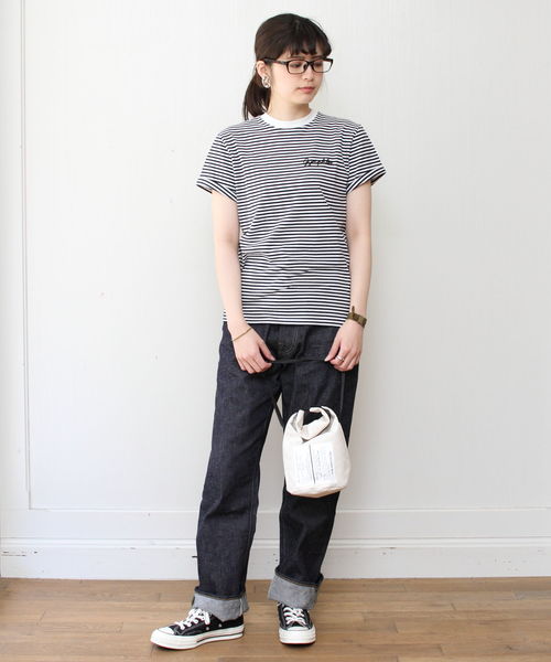 GYMPHLEX（ジムフレックス）の「GYMPHLEX / ジムフレックス　刺繍TEE (ウィメンズ　＃J-1155CH（Tシャツ/カットソー・レディース・ホワイト/ホワイト系その他2/ブラック/ネイビー/ベージュ/ホワイト系その他3・14）」の15枚目の写真