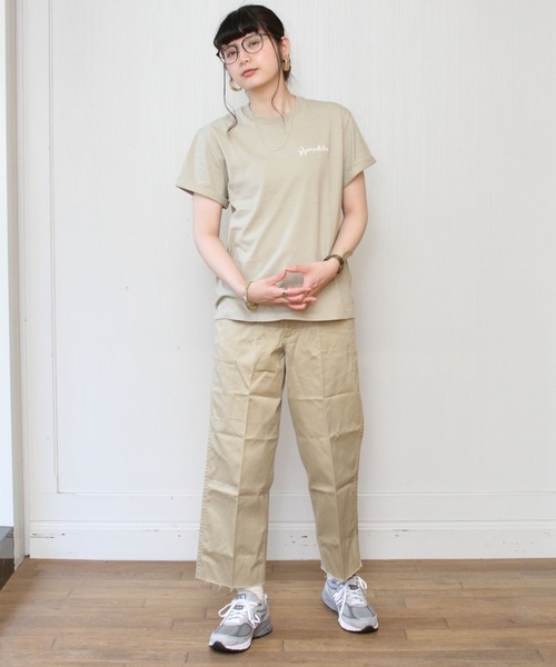 GYMPHLEX（ジムフレックス）の「GYMPHLEX / ジムフレックス　刺繍TEE (ウィメンズ　＃J-1155CH（Tシャツ/カットソー・レディース・ホワイト/ホワイト系その他2/ブラック/ネイビー/ベージュ/ホワイト系その他3・14）」の22枚目の写真