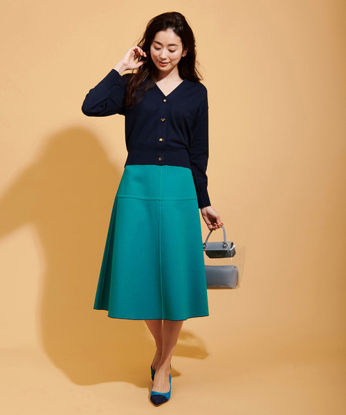 The Virgnia（ザ ヴァージニア）の「ボンディリバーシブルスカート（スカート・レディース・ピンク/グリーン/サックスブルー・36/38）」の4枚目の写真