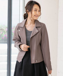 KOBE LETTUCE | フェイクレザーライダースジャケット(ライダースジャケット)