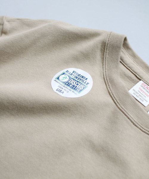 DISCUS(ディスカス)の「【DISCUS ATHLETIC×Denime】ディスカスコラボ 10oz ヘビーオンスポケットTシャツ(Tシャツ/カットソー・メンズ・ホワイト/オリーブ/ベージュ/ブラック・LARGE/X-LARGE/MEDIUM)」の7枚目の写真